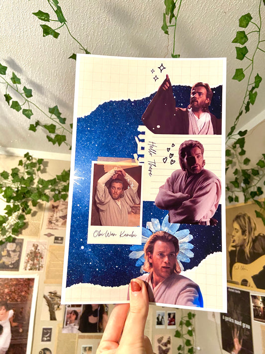 Hello There Collage Art Print