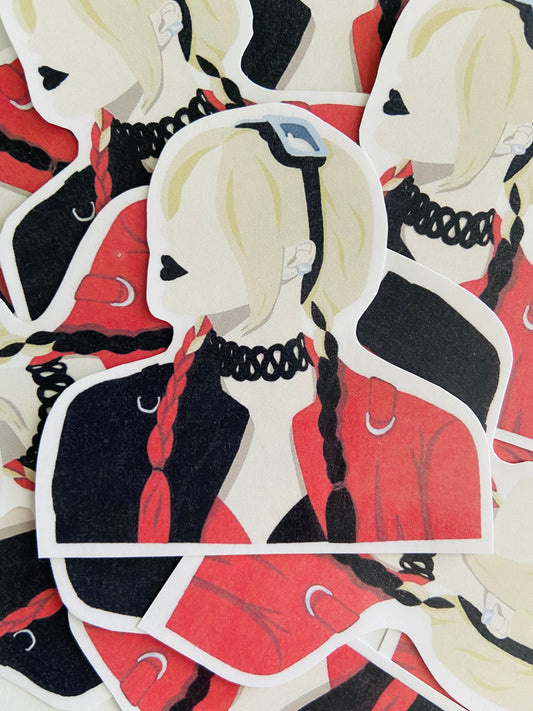 Red & Black Vinyl Sticker