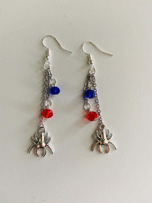 Spider-Man Silver Dangle Earrings