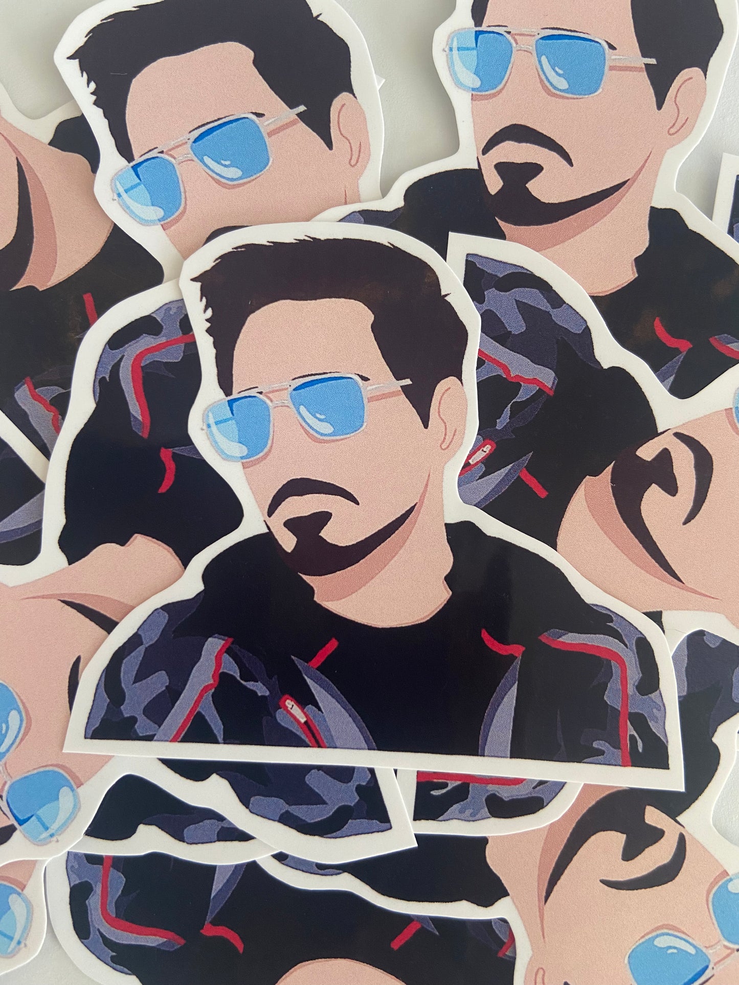 Tony Stark Sunglasses Vinyl Sticker