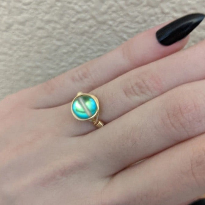 Loki Iridescent Wire Wrapped Ring