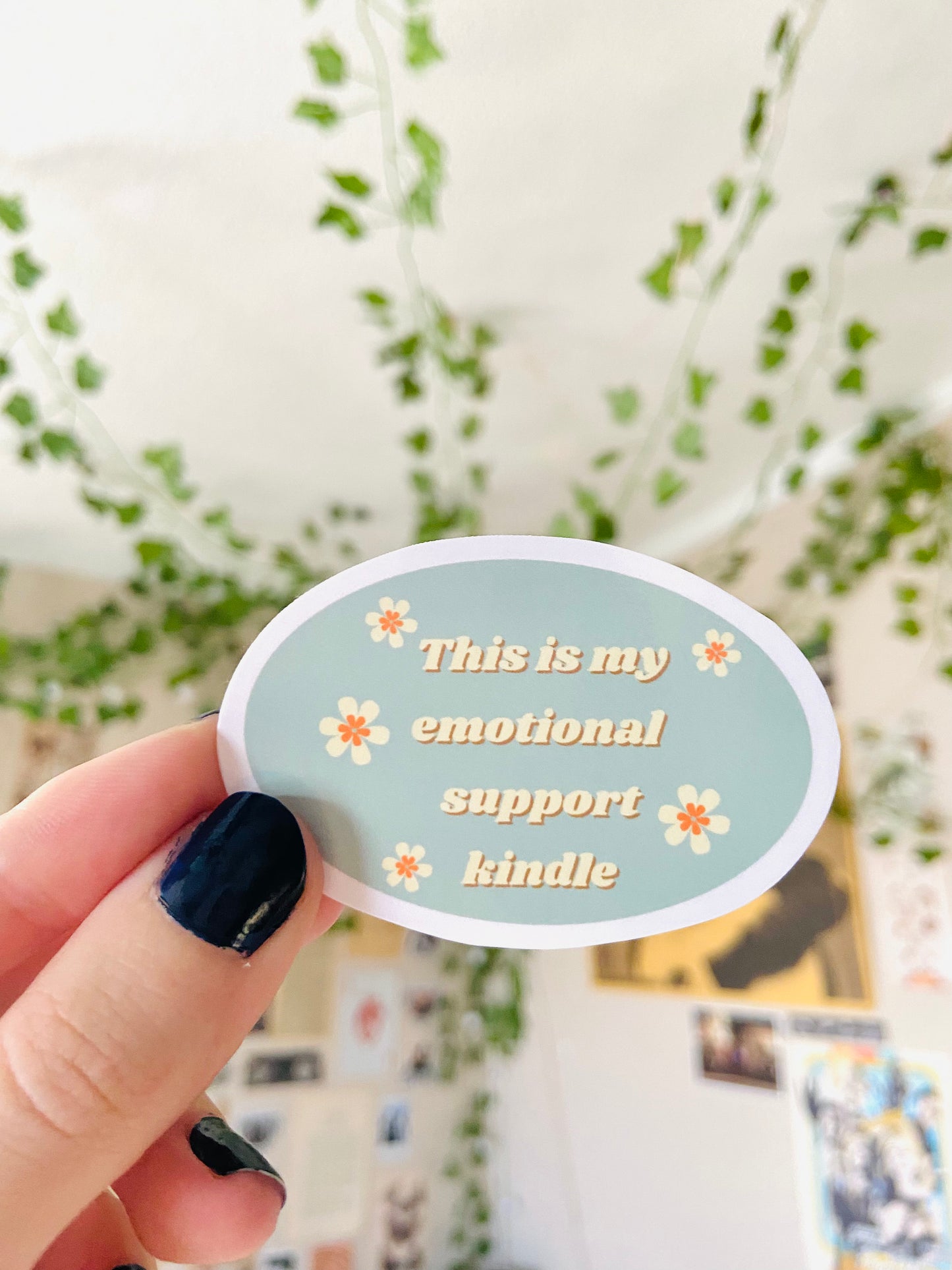 Emotional Support Kindle Sticker