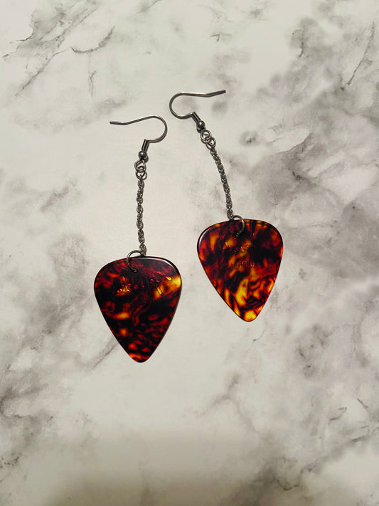 The Freak's Guitar Pick Dangle Earrings