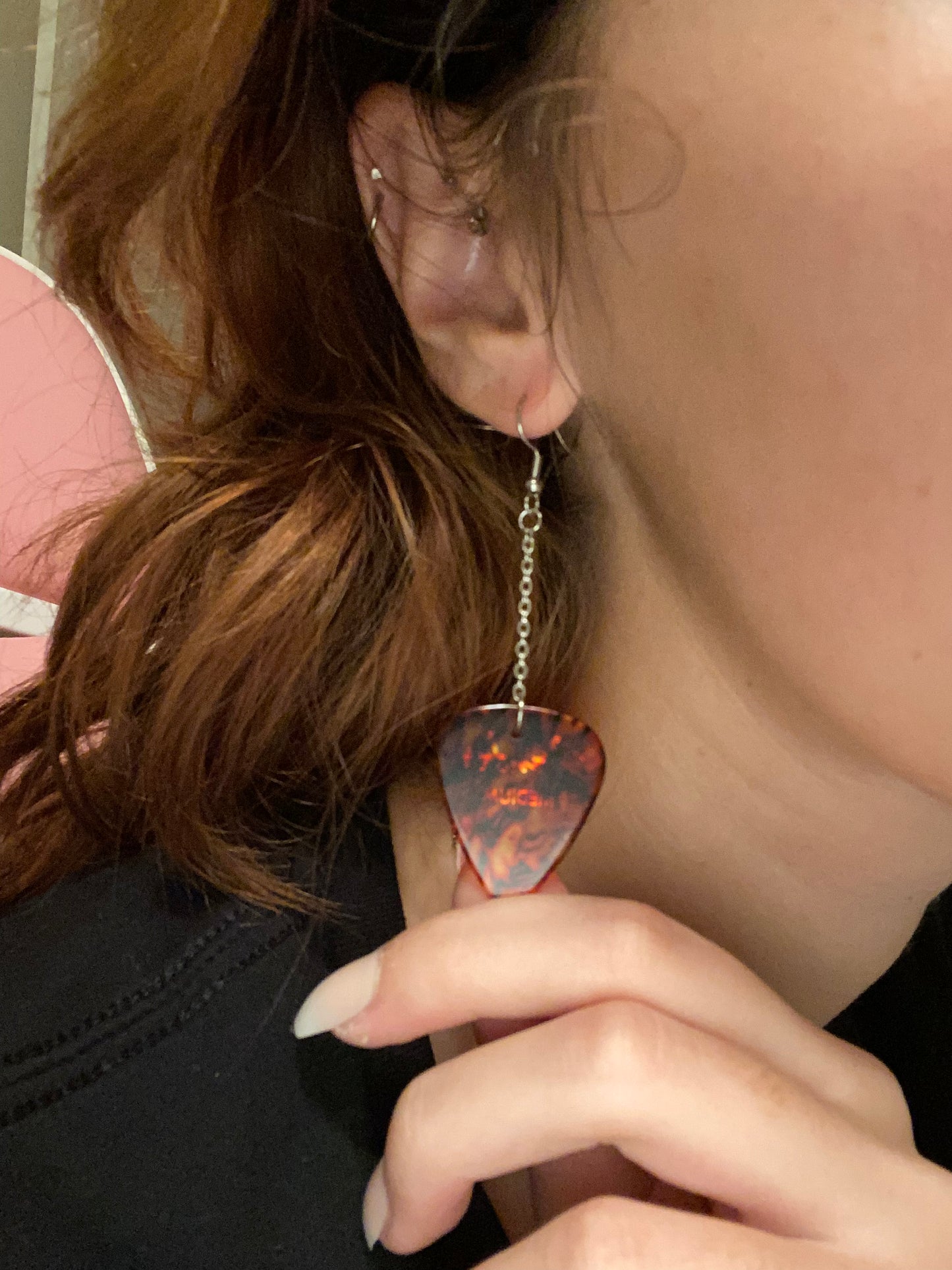 The Freak's Guitar Pick Dangle Earrings